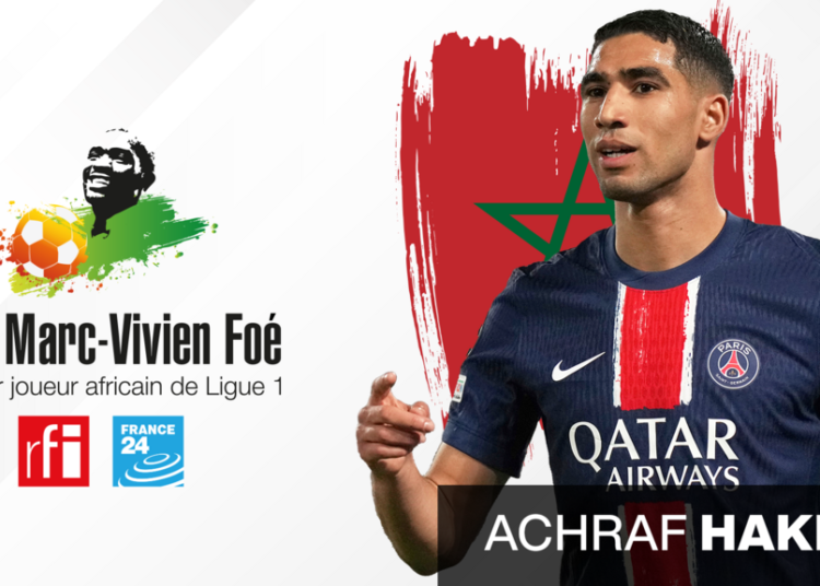 Le marocain Achraf Hakimi exclu des 11 nominés du Prix Marc Vivien Foé 2026