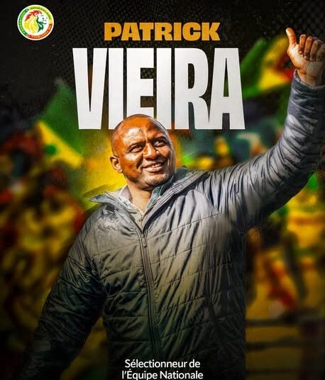  Patrick Vieira officiellement nommé sélectionneur du Sénégal 